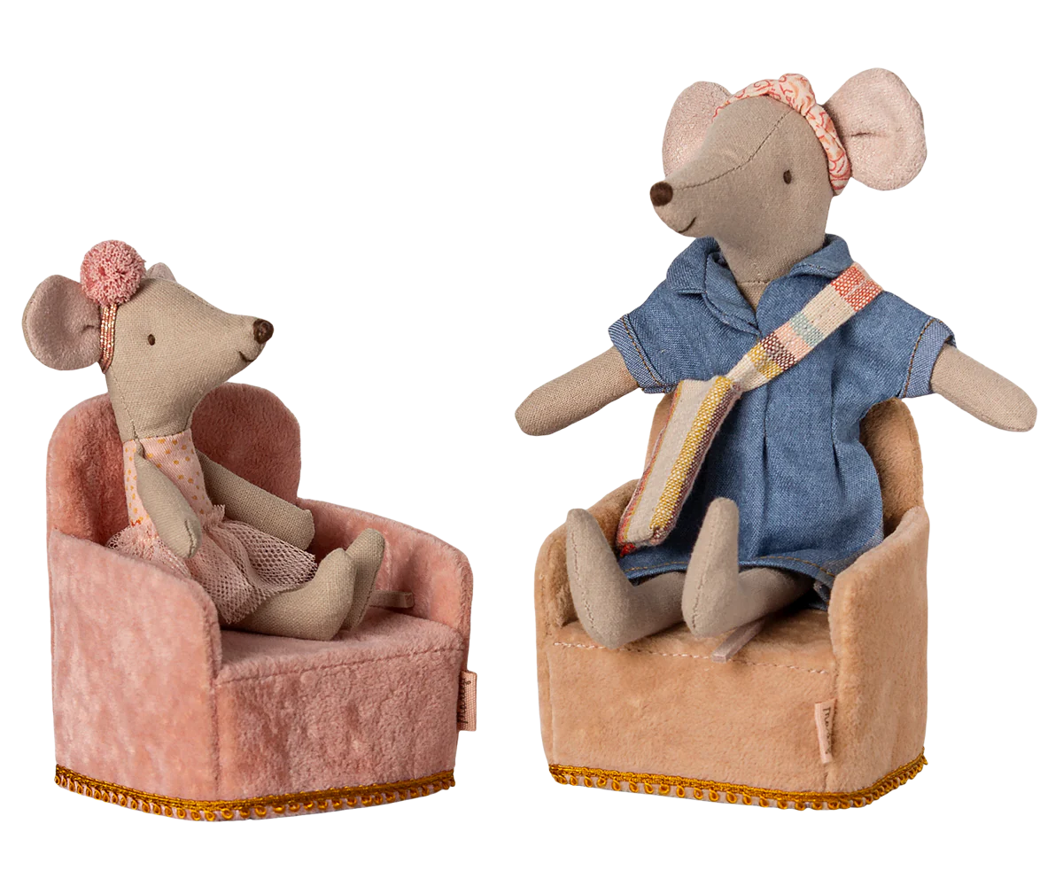 Maileg Stoel Muis Rose