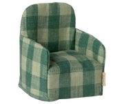 Maileg - Stoel muis Groen Green Checker - 7,5 cm