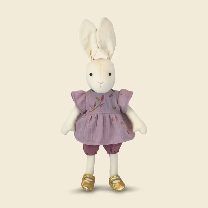 Egmont Toys - Knuffelkonijn Sidonie in lila jurkje