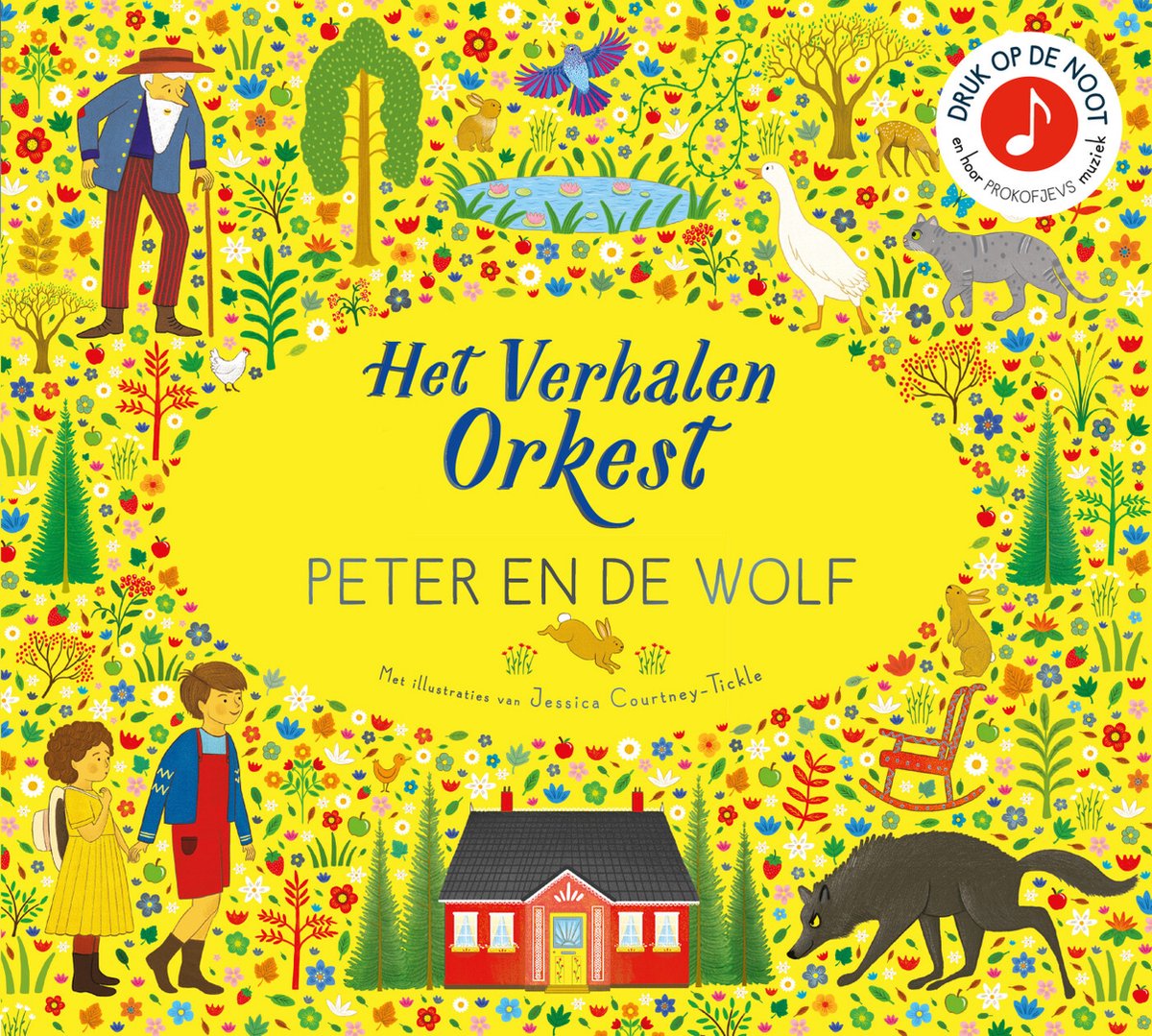 Boek met muziek - Peter en de Wolf - Jessica Courtney-Tickle