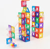 Gladi Tiles - 128 stuks knikkerbaan - Magnetic Tiles - Magnetisch Speelgoed