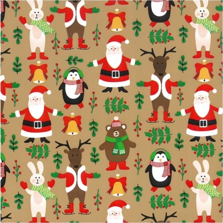 Cadeauzakjes groot - 200 papieren zakjes - 21 x 29,7 cm - Kerstfiguren
