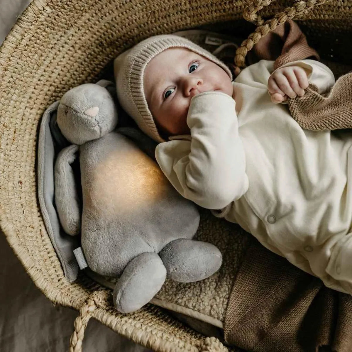 Moonie - Slaapknuffel The Humming Friend 2.0 - Silver White Noise