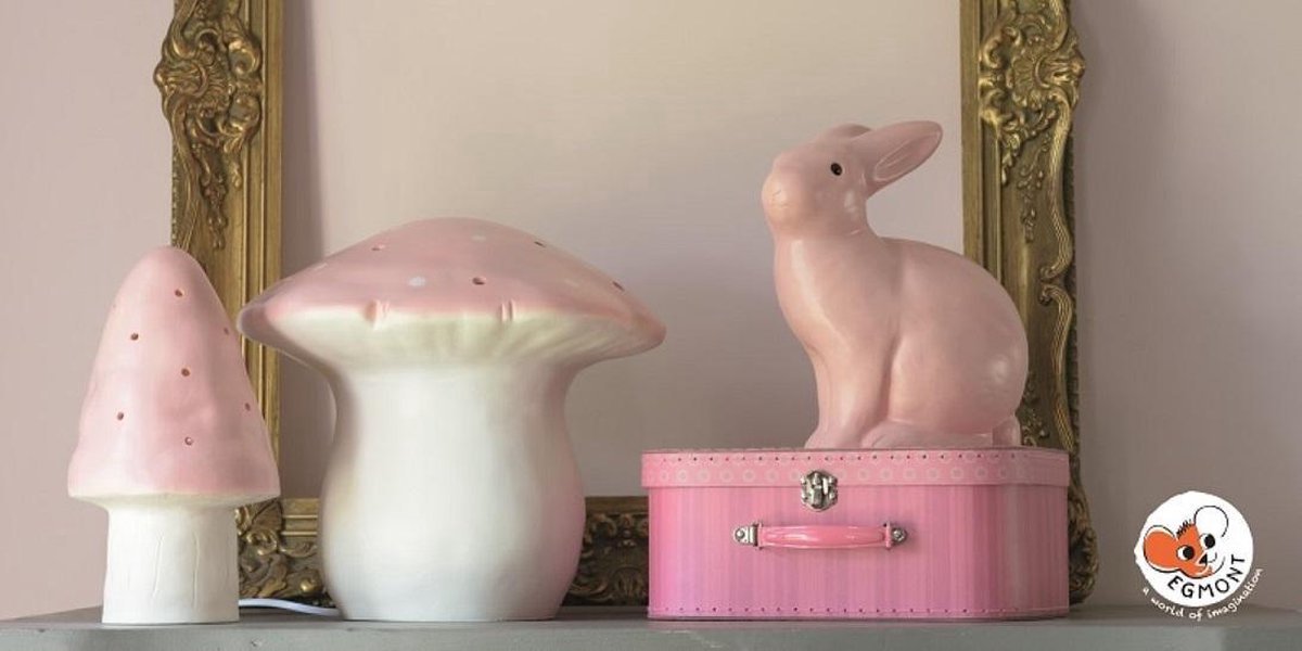 Egmont Toys - Lamp Paddenstoel Roze Vintage 28 cm - Heico