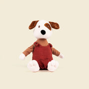 Egmont Toys - Eddie de hond knuffel met ooglapje en tuinbroek