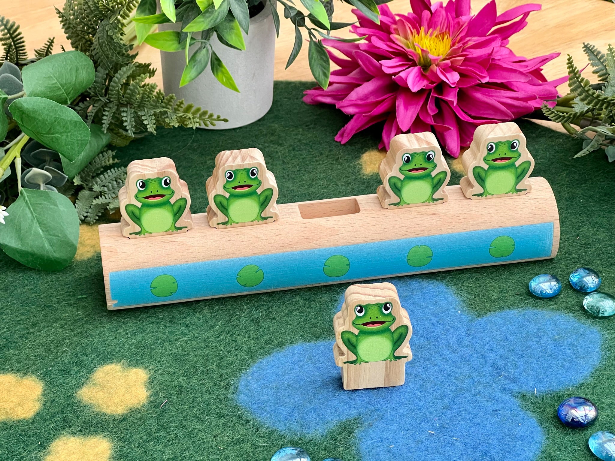 Yellow Door - Five Frogs on a Log - leren tellen