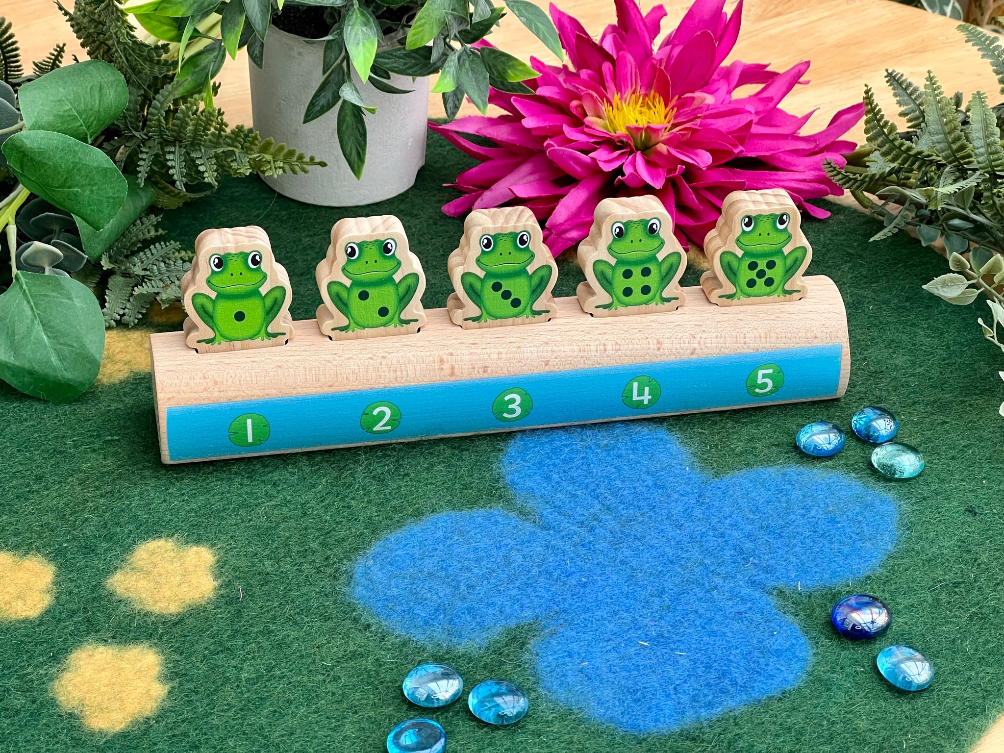 Yellow Door - Five Frogs on a Log - leren tellen