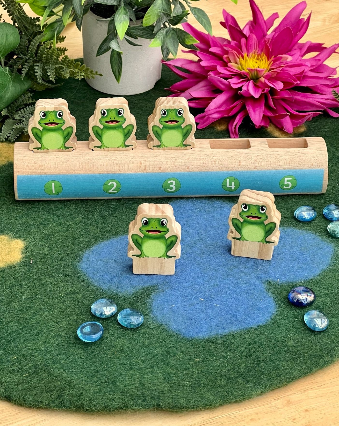 Yellow Door - Five Frogs on a Log - leren tellen