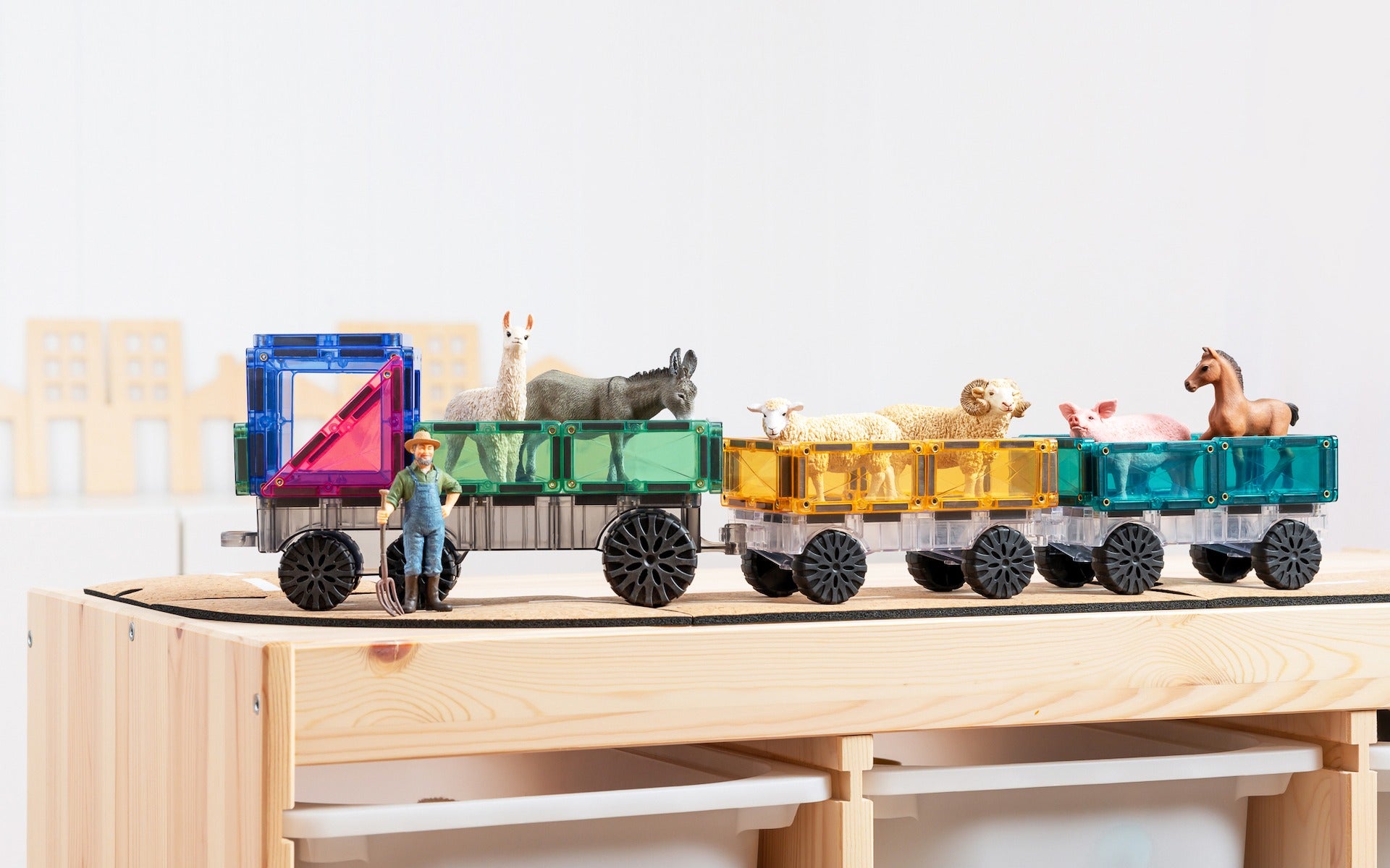 CONNETIX - Pastel Transport 50 stuks - magnetisch constructiespeelgoed