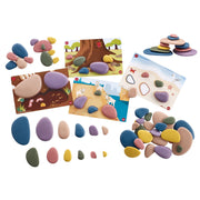 Edx Education - Regenboogkiezelstenen Familie - Set van 72