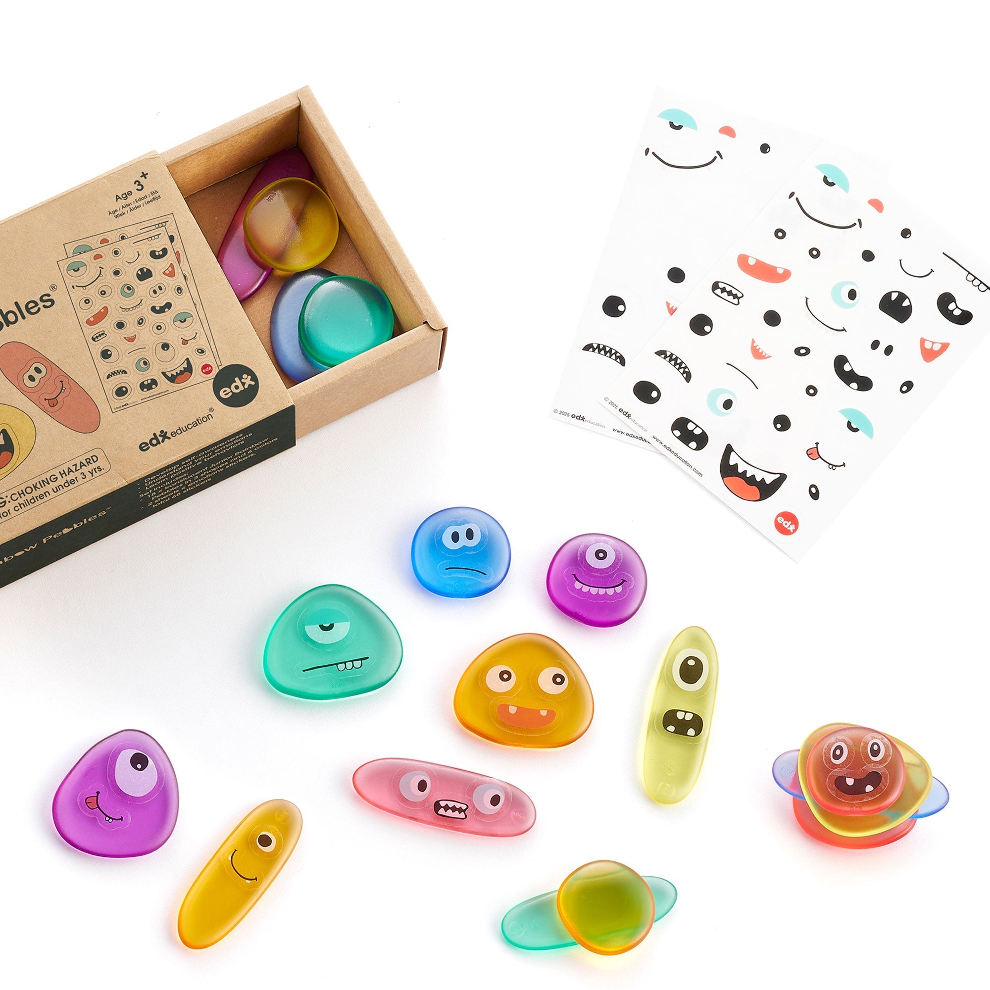 Edx Education - Rainbow Pebbles Mini - Set van 36