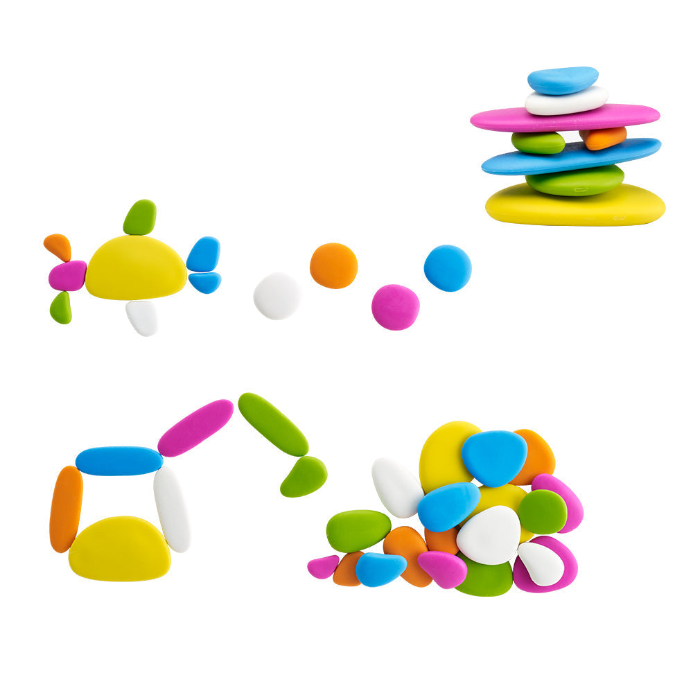 Edx Education - Neon Regenboog Kiezelstenen Activiteitenset - 39 stuks