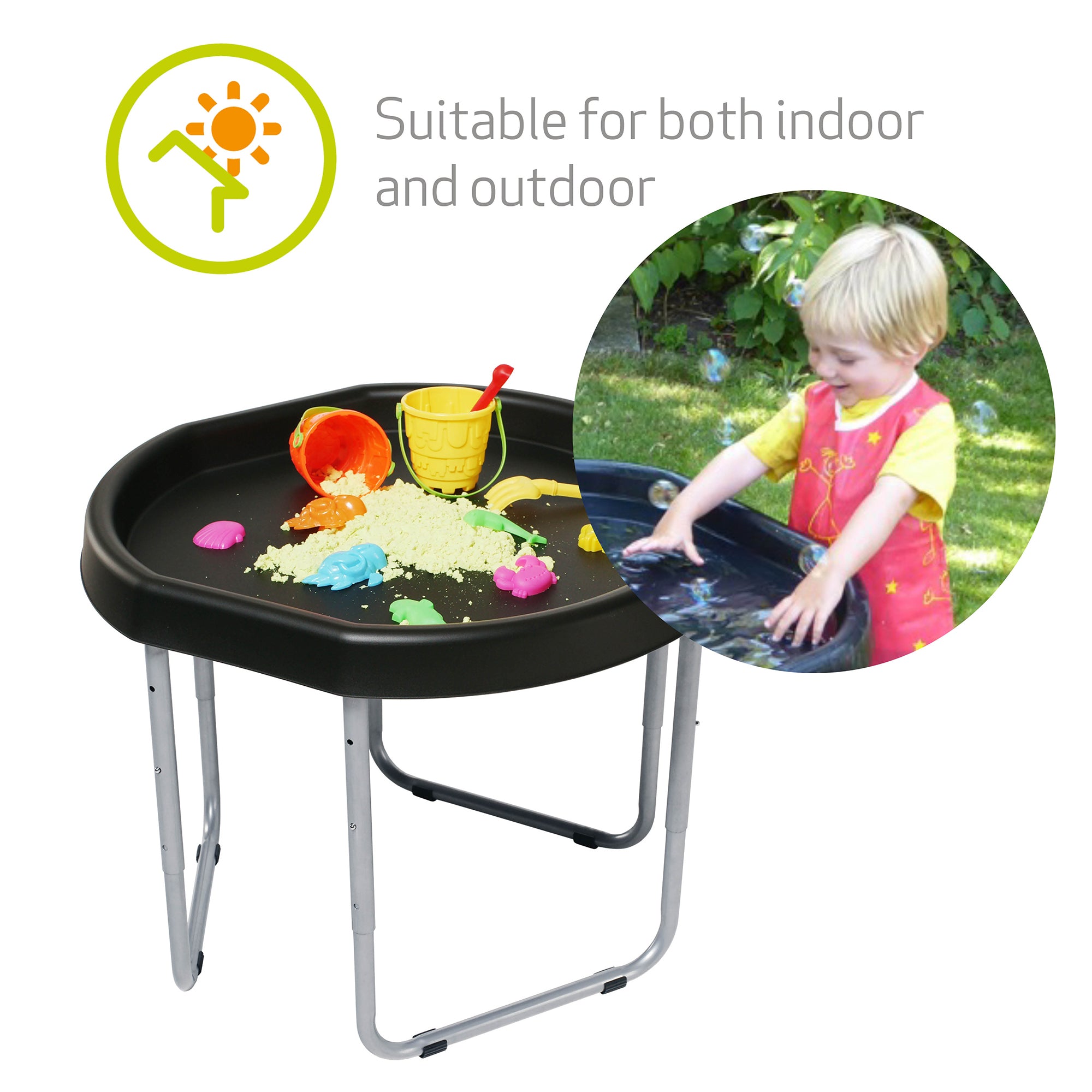 Tuff Tray activiteitentafel koraalroze - zeshoekig Hexacle - 70 cm met onderstel
