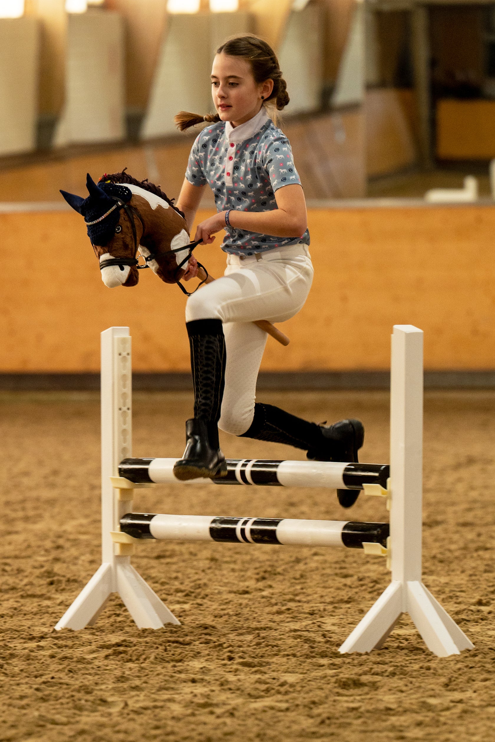 HKM - Stokpaard Hobby Horse - bruin/wit