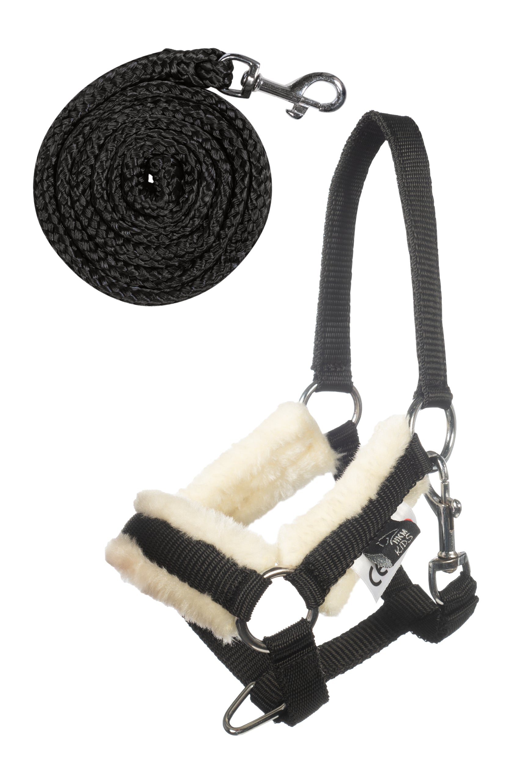 HKM - Halster en halstertouw voor stokpaard Hobby Horsing - zwart