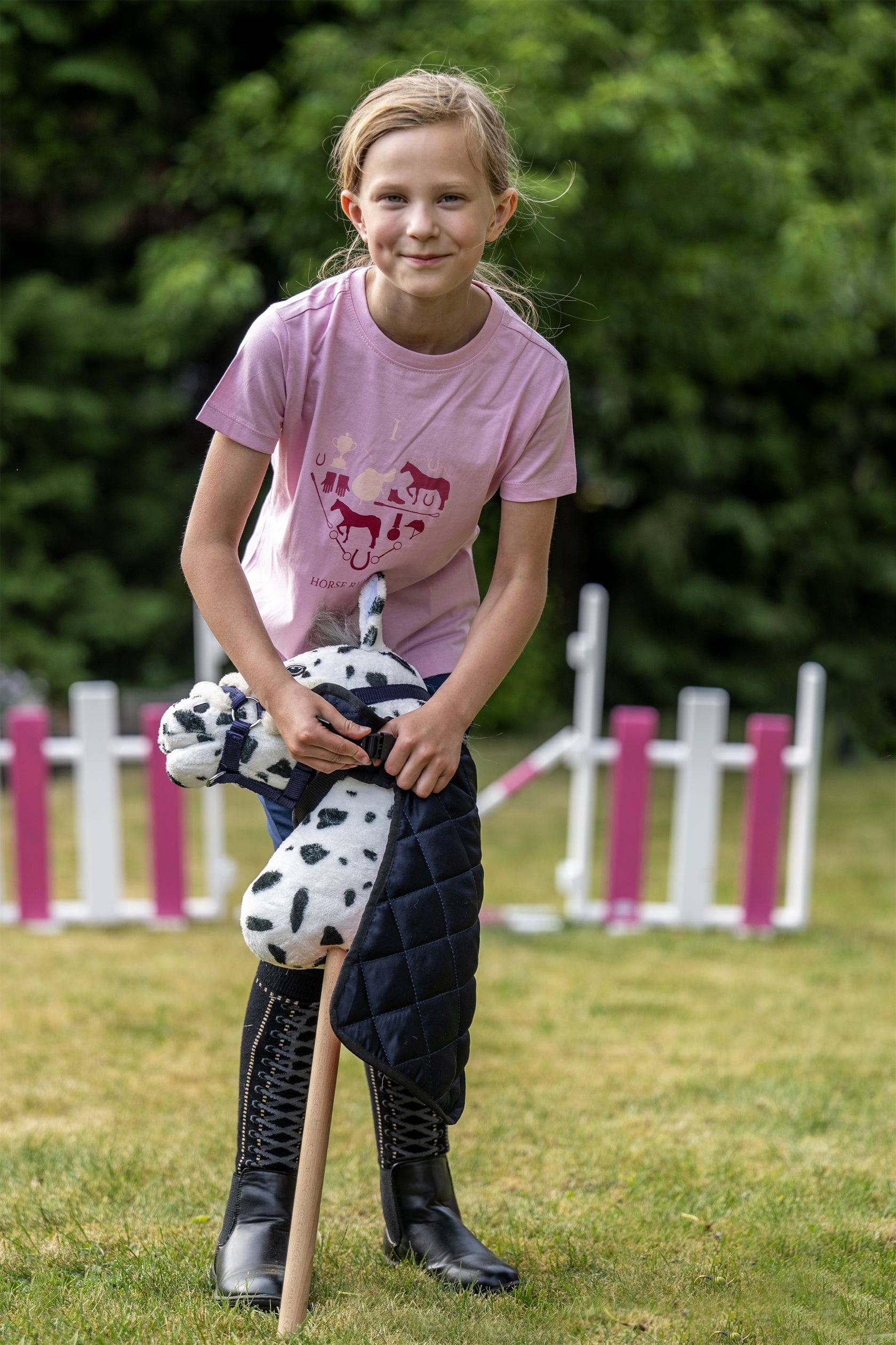 HKM - Deken voor stokpaarden Hobby Horsing- donkerblauw