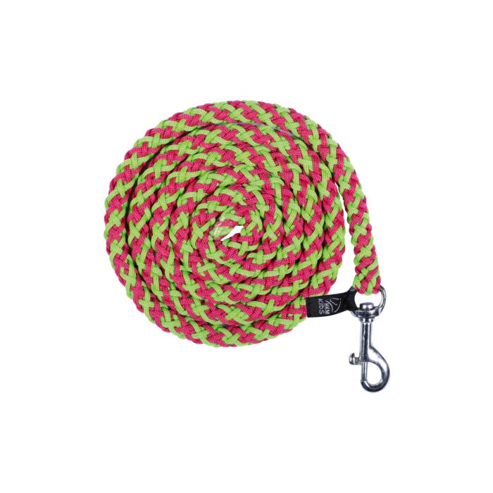 HKM - Halstertouw voor stokpaarden Hobby Horsing - geel/roze