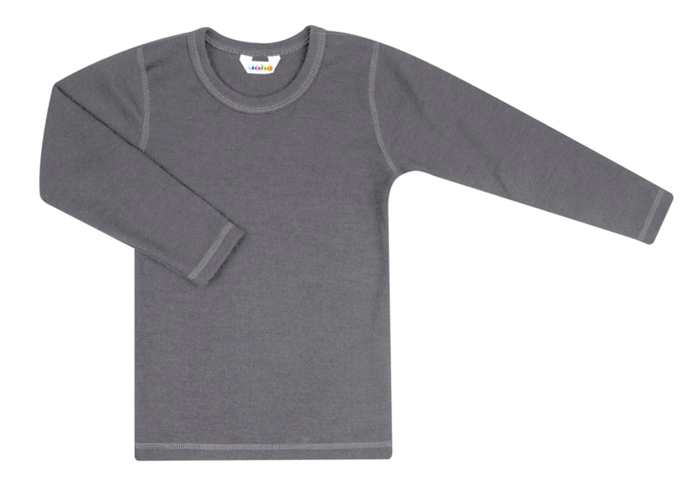 Joha - Wol/Zijde Shirt Lange Mouwen - Zwart