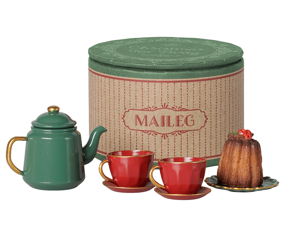 Maileg - Kersttheeservies Muis - Rood/Groen