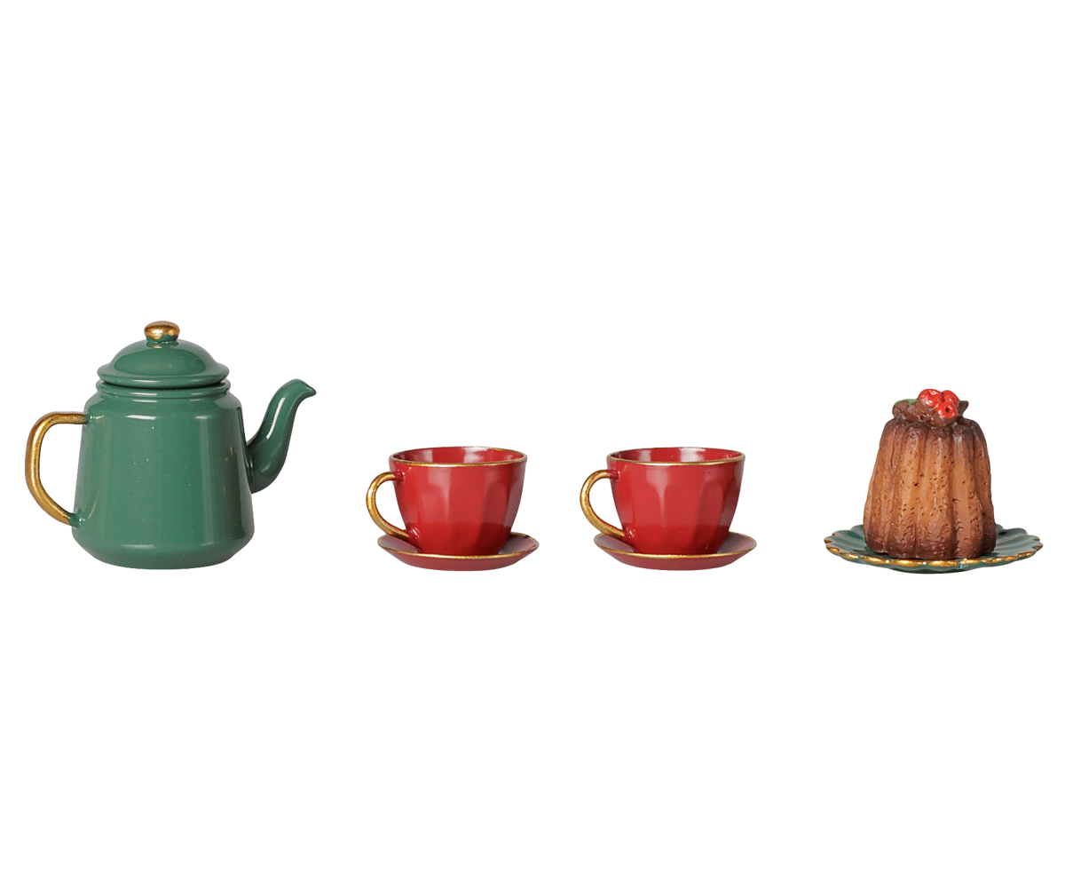 Maileg - Kersttheeservies Muis - Rood/Groen