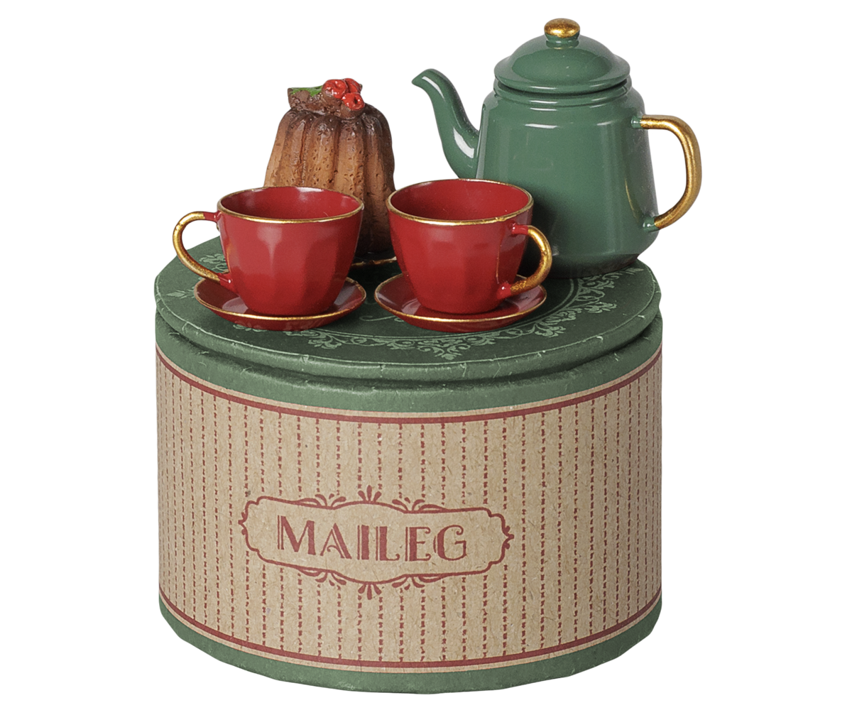 Maileg - Kersttheeservies Muis - Rood/Groen