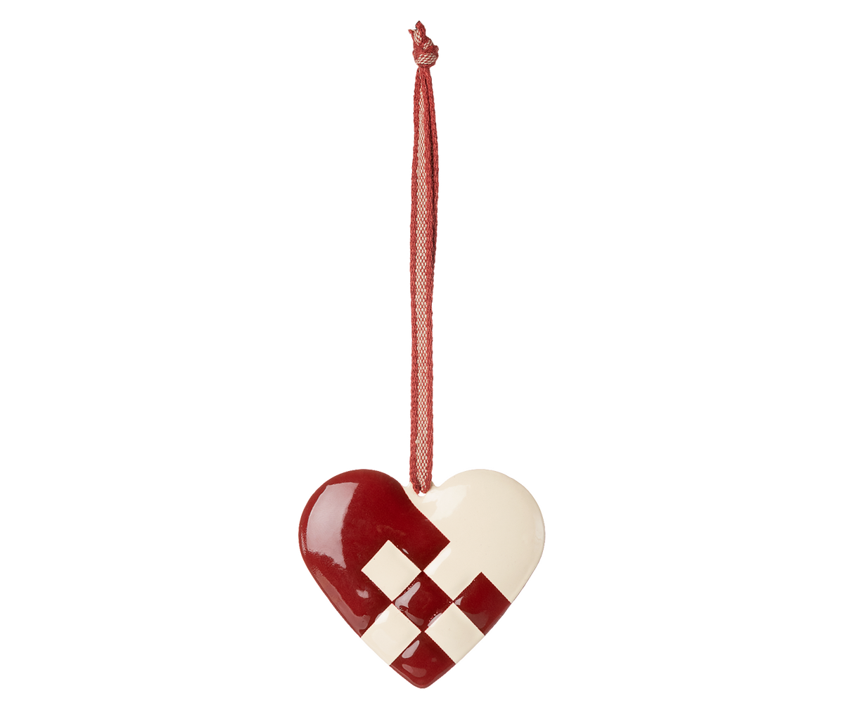 Maileg - Metalen Ornament Klein Hart - Rood