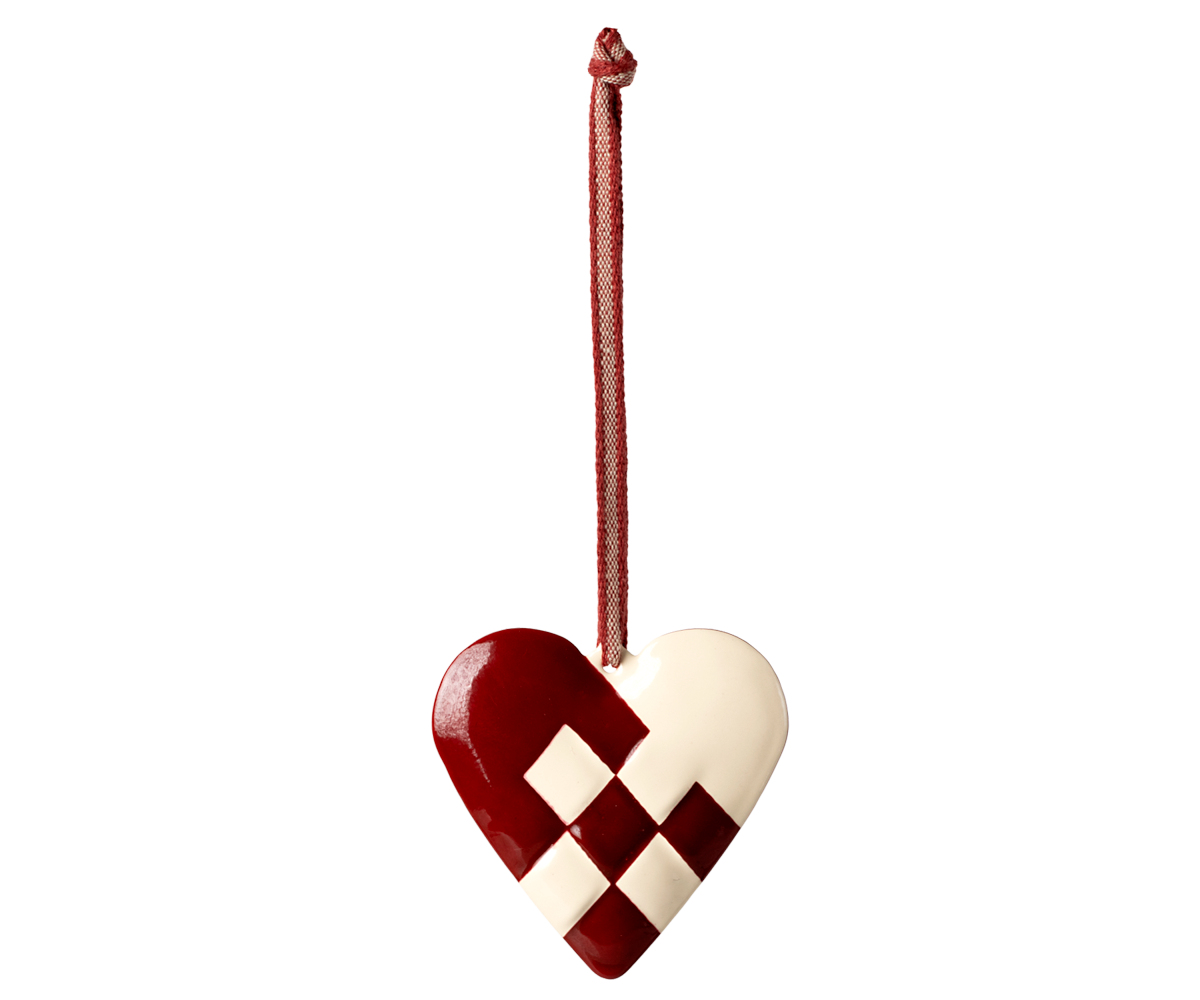 Maileg - Metalen Ornament Groot Hart - Rood