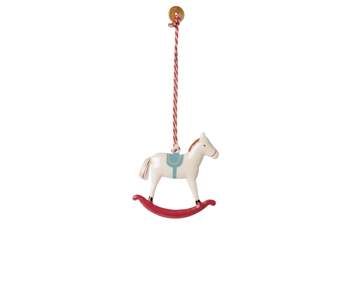 Maileg - Metalen Ornament Hobbelpaard - Rood