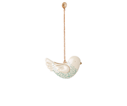 Maileg - Metalen Ornament Vogel - Groen met Stippen