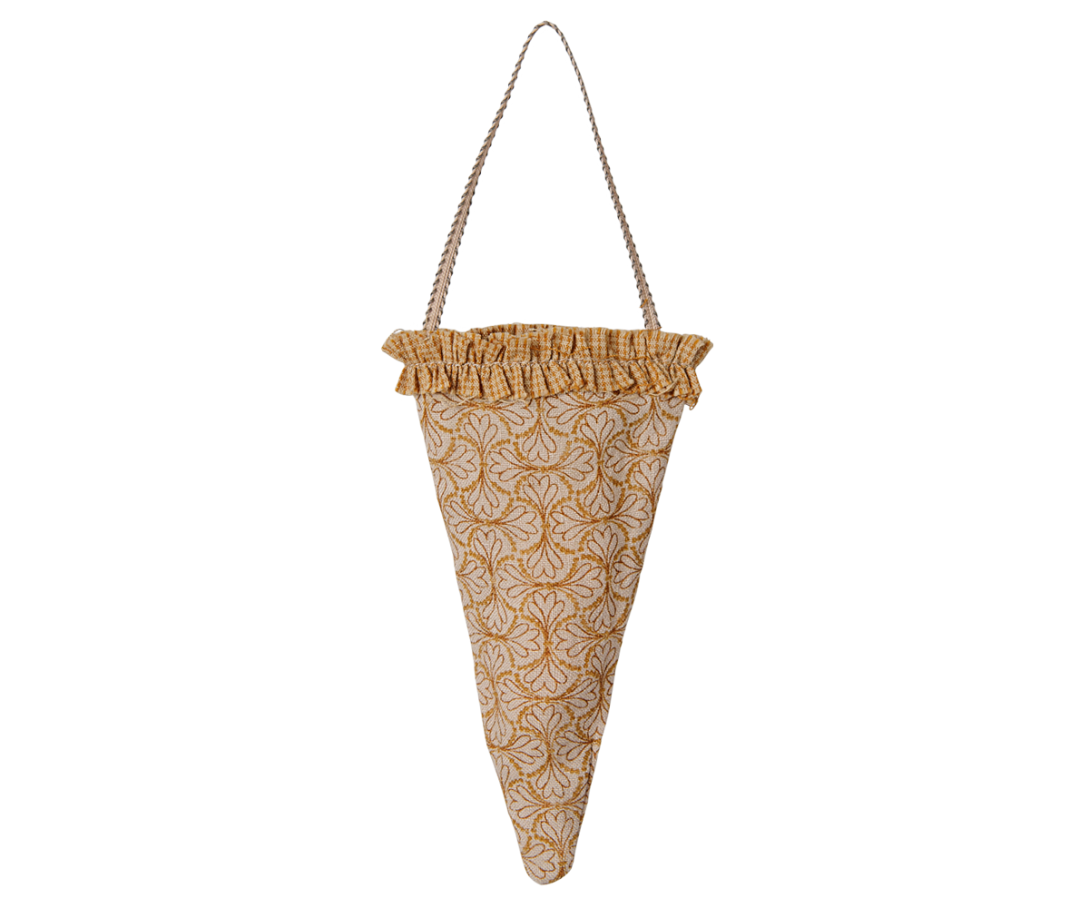 Maileg - Stoffen Ornament Hoorntje - Winter Hart - Oker