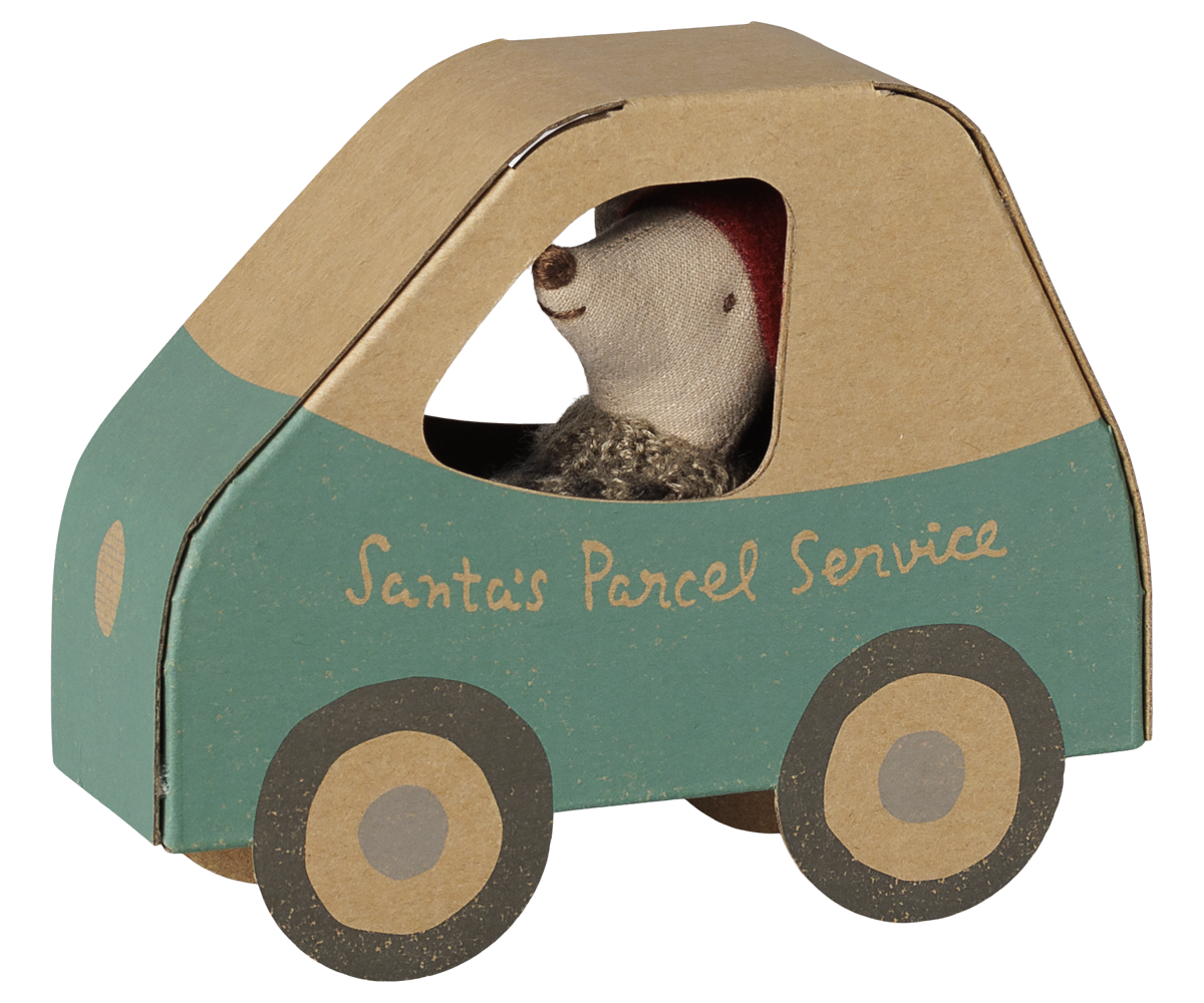 Maileg - Kerstmuis Kleine Broer in Autodoos