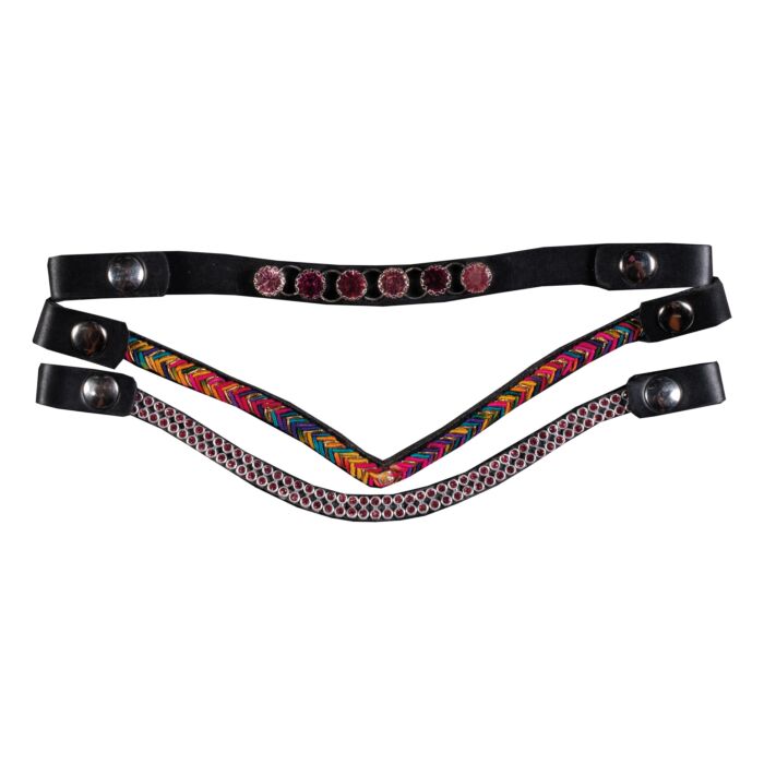 HKM - frontriemen voor stokpaard hobby horse - roze
