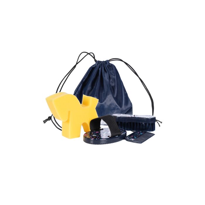 HKM - poetsset voor stokpaard hobby horse - navy