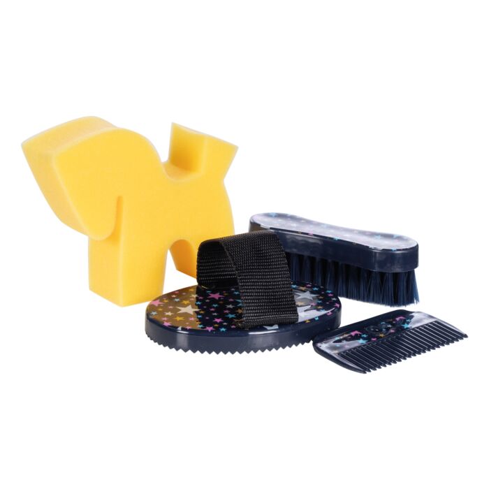 HKM - poetsset voor stokpaard hobby horse - navy