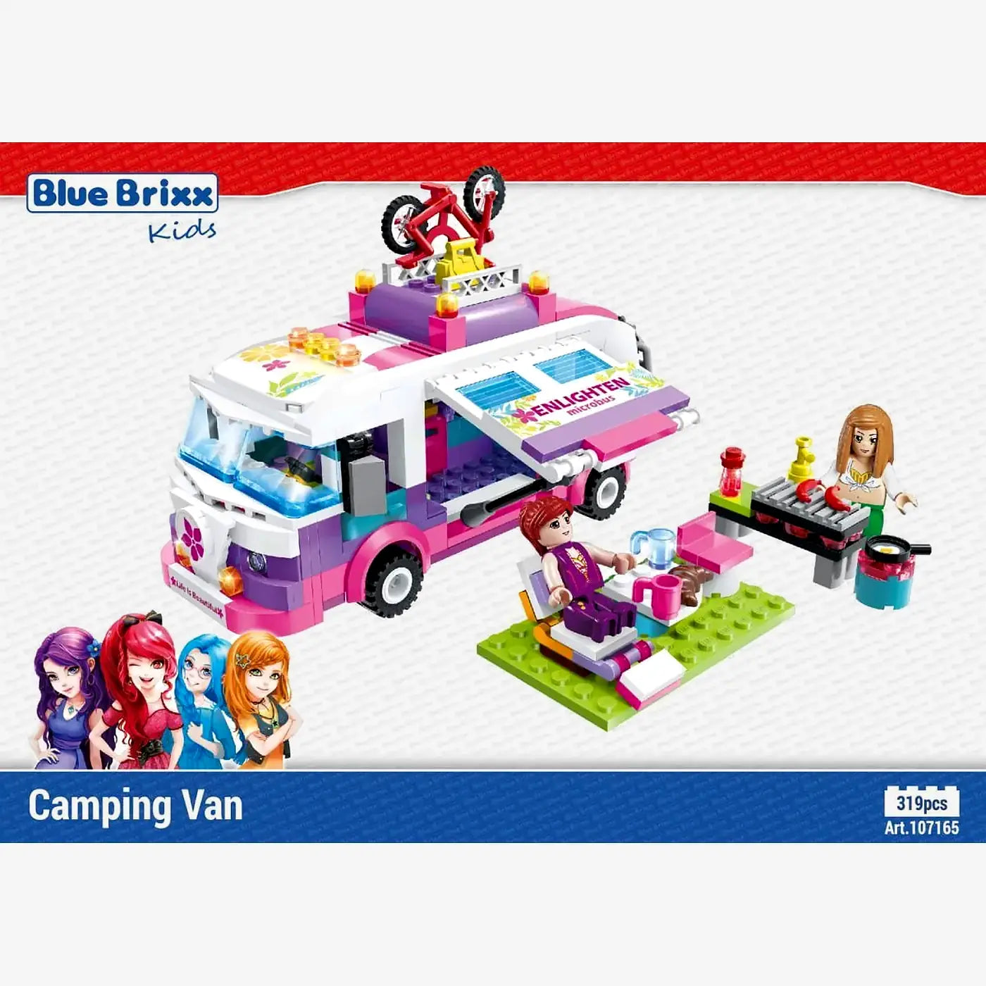 BlueBrixx - Cherry Camper (319 bouwstenen) 6+ jaar - bouwset