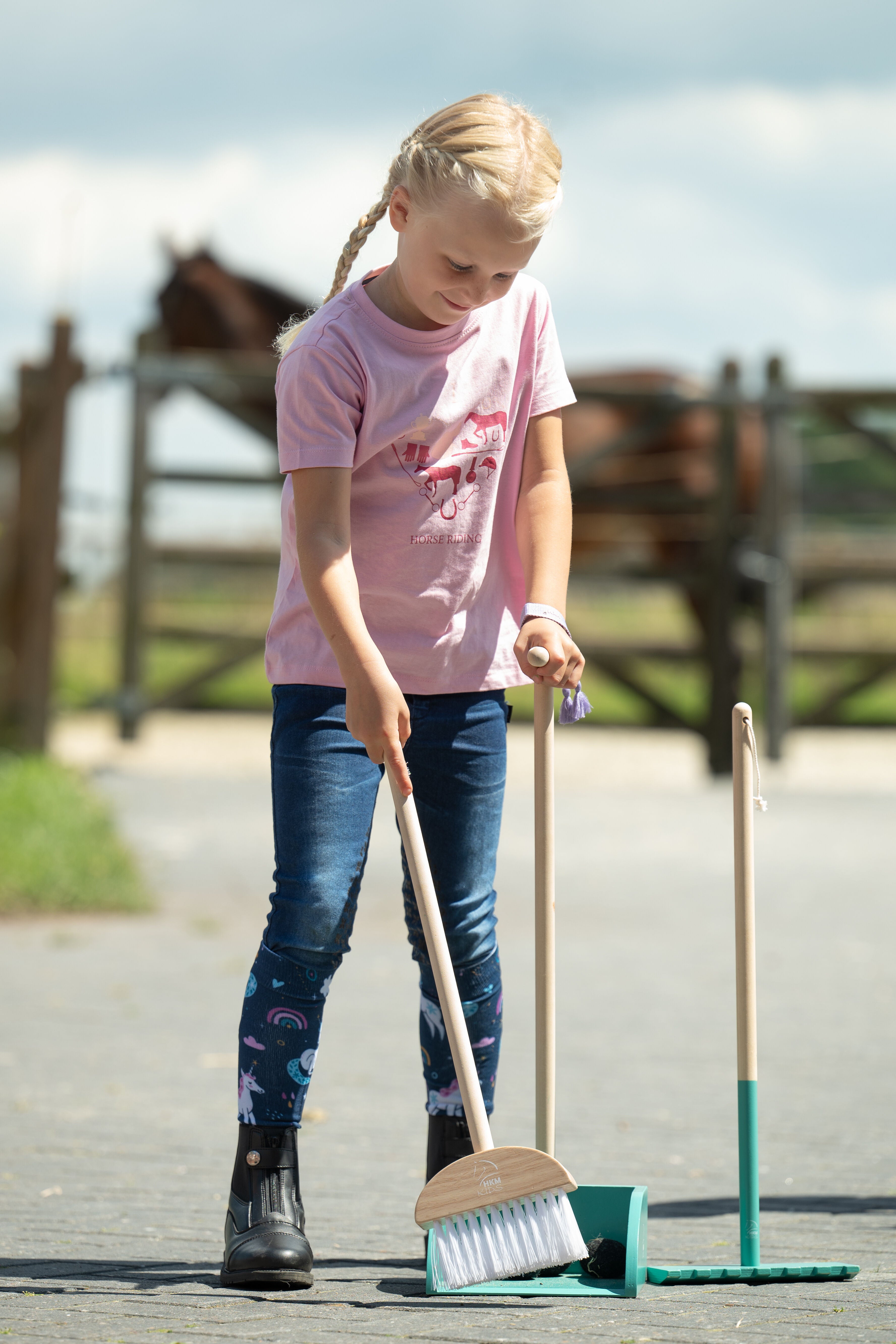 HKM - Mestschep voor stokpaarden hobby horsing - groen