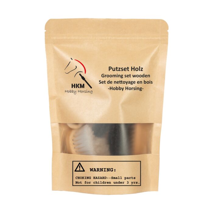 HKM - Poetsset voor stokpaard hobby horse - naturel