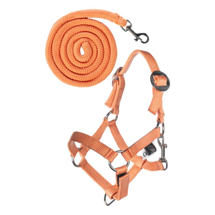 HKM - Halster en halstertouw voor stokpaard hobby horse - oranje