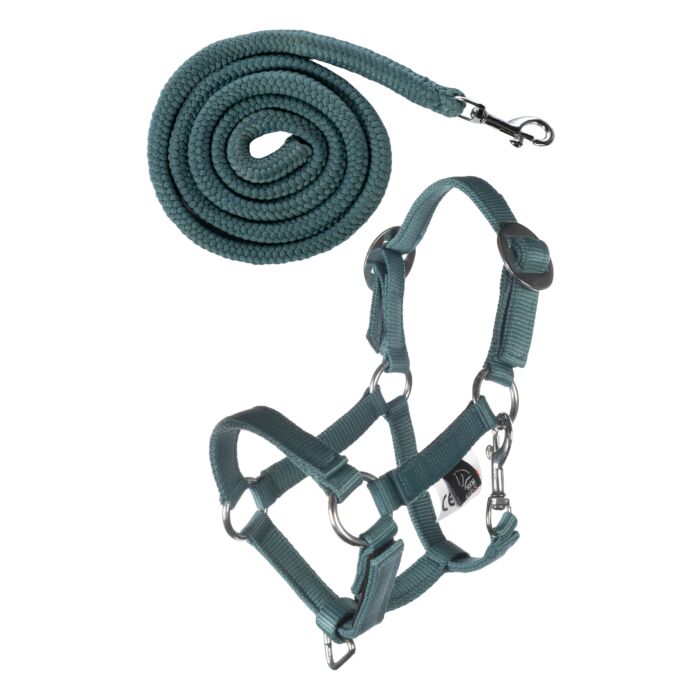 HKM - Halster en halstertouw voor stokpaard hobby horse - turquoise
