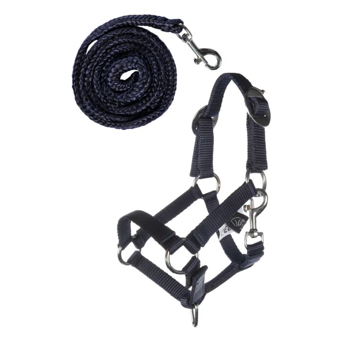 HKM - Halster en halstertouw voor stokpaard hobby horse - navy