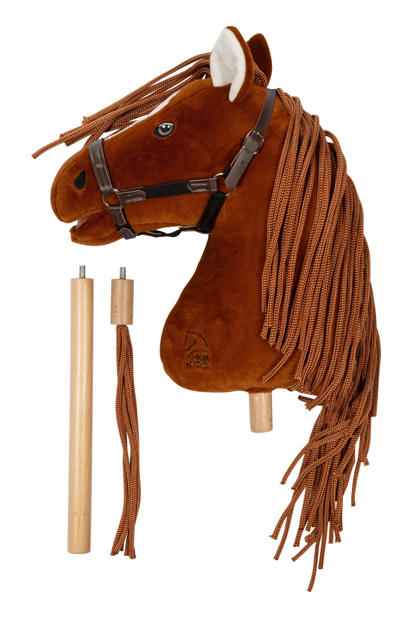 HKM - Premium stokpaard hobby horse - donkere vos