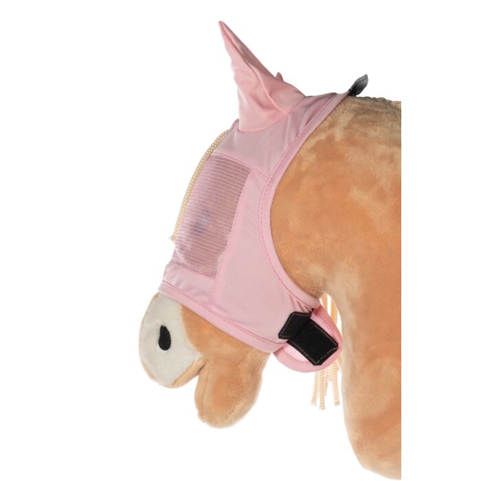 HKM hobbyhorse vliegenmasker roze zijkant