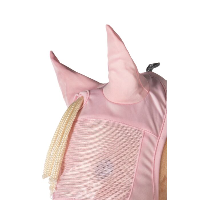 HKM hobbyhorse vliegenmasker roze detail