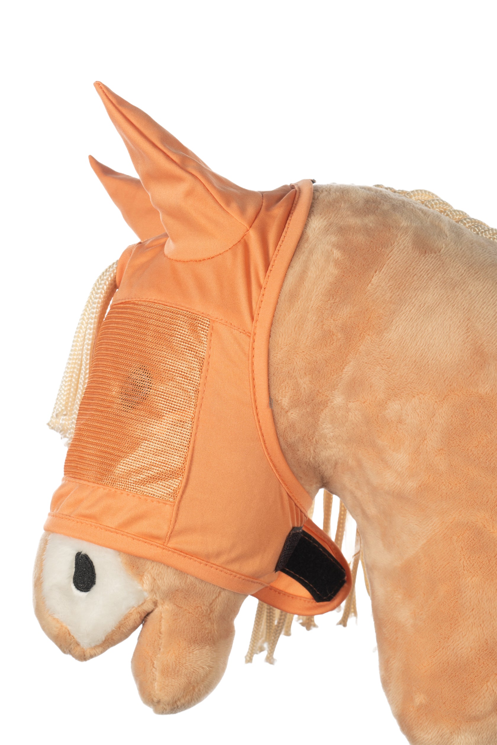 HKM - Vliegenmasker voor stokpaarden Hobby Horsing - Oranje