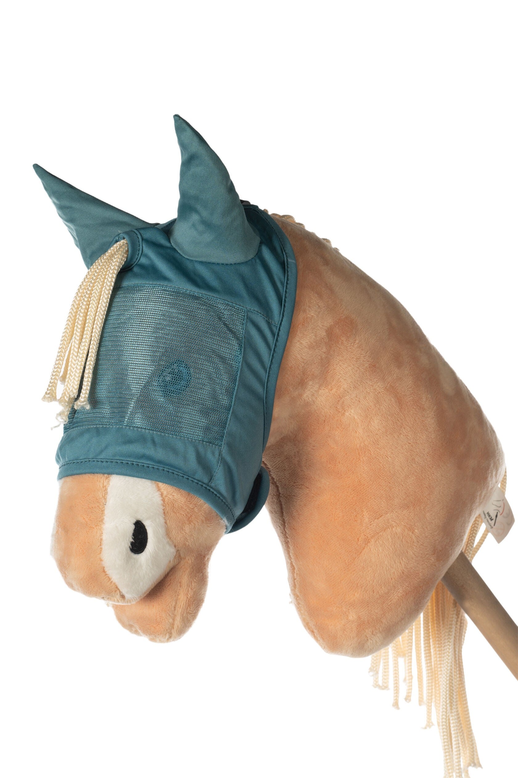 HKM - Vliegenmasker voor stokpaarden Hobby Horsing - Turquoise