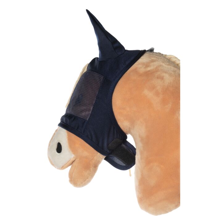 HKM hobbyhorse vliegenmasker donkerblauw zijkant