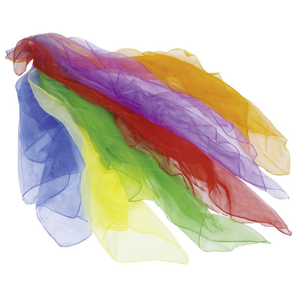Goki - Jongleersjaals van nylon - set van 6 stuks