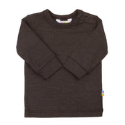 Joha - Wol/Zijde Shirt Lange Mouwen - Donkerbruin