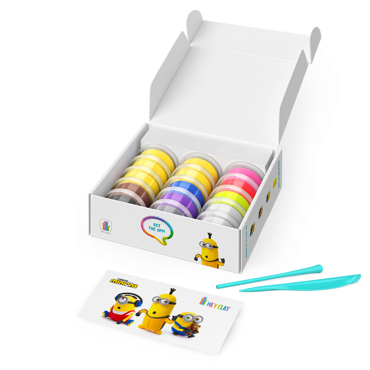 Hey Clay - Minions (15 potjes) - Limited Edition interactieve boetseerkleiset