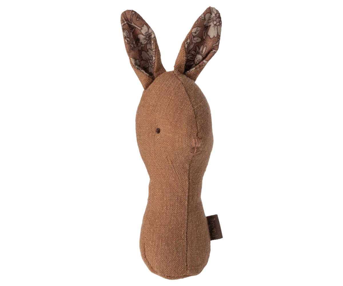 Maileg - Lullaby friends Bunny Rattle Chocolate